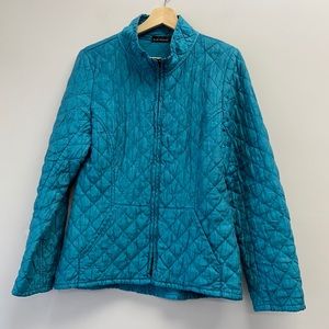 Cut Loose Turquoise Quilted Puffer Jacket
